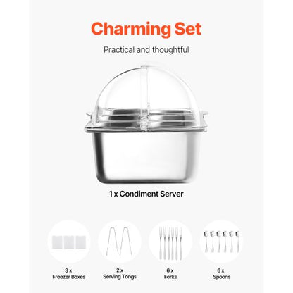 Servierbehälter für Lebensmittel auf der Arbeitsplatte, 5 Gewürzbehälter | EU