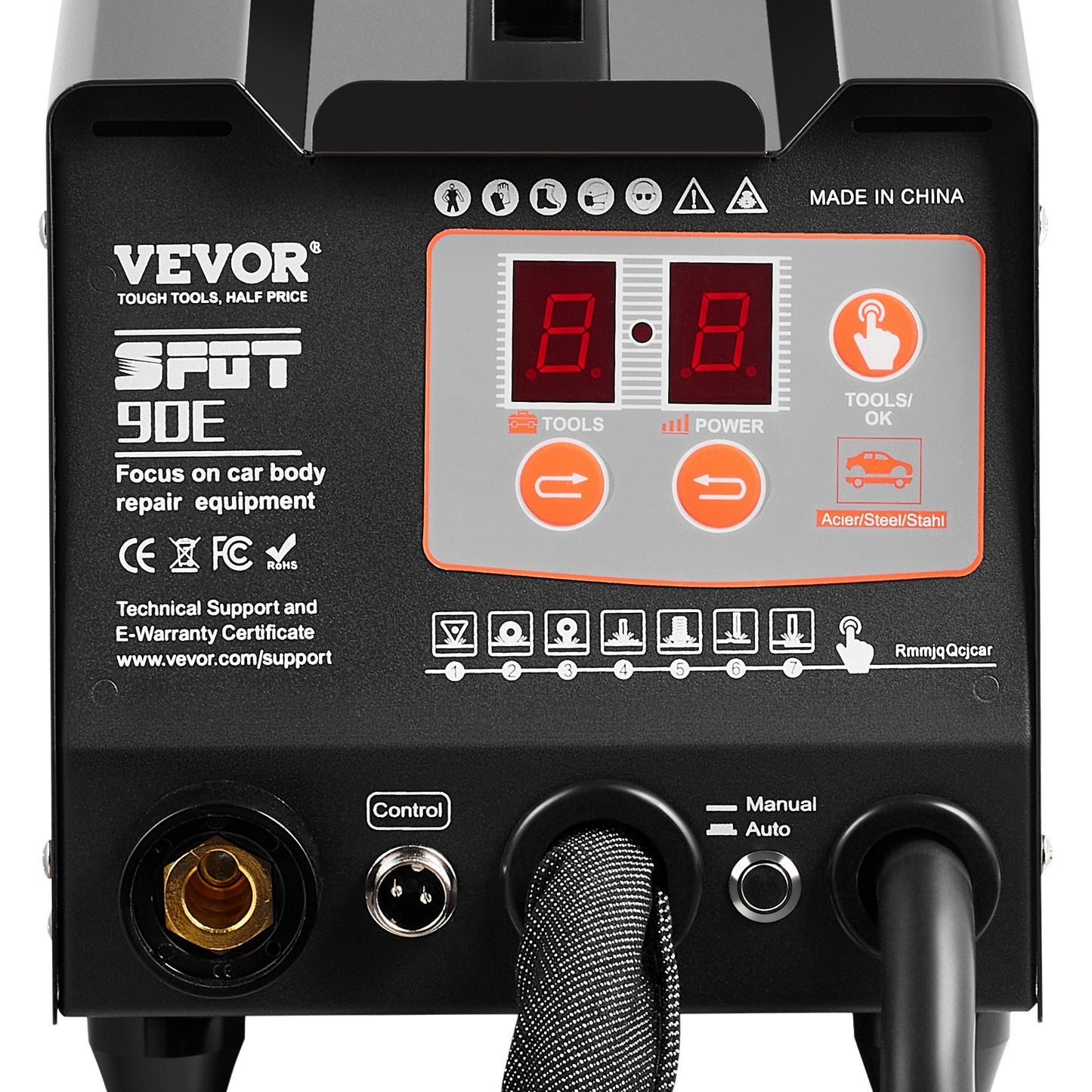 Punktsvetsare buckla 3KW studsvets buckla reparationssats med 2 svetspistoler