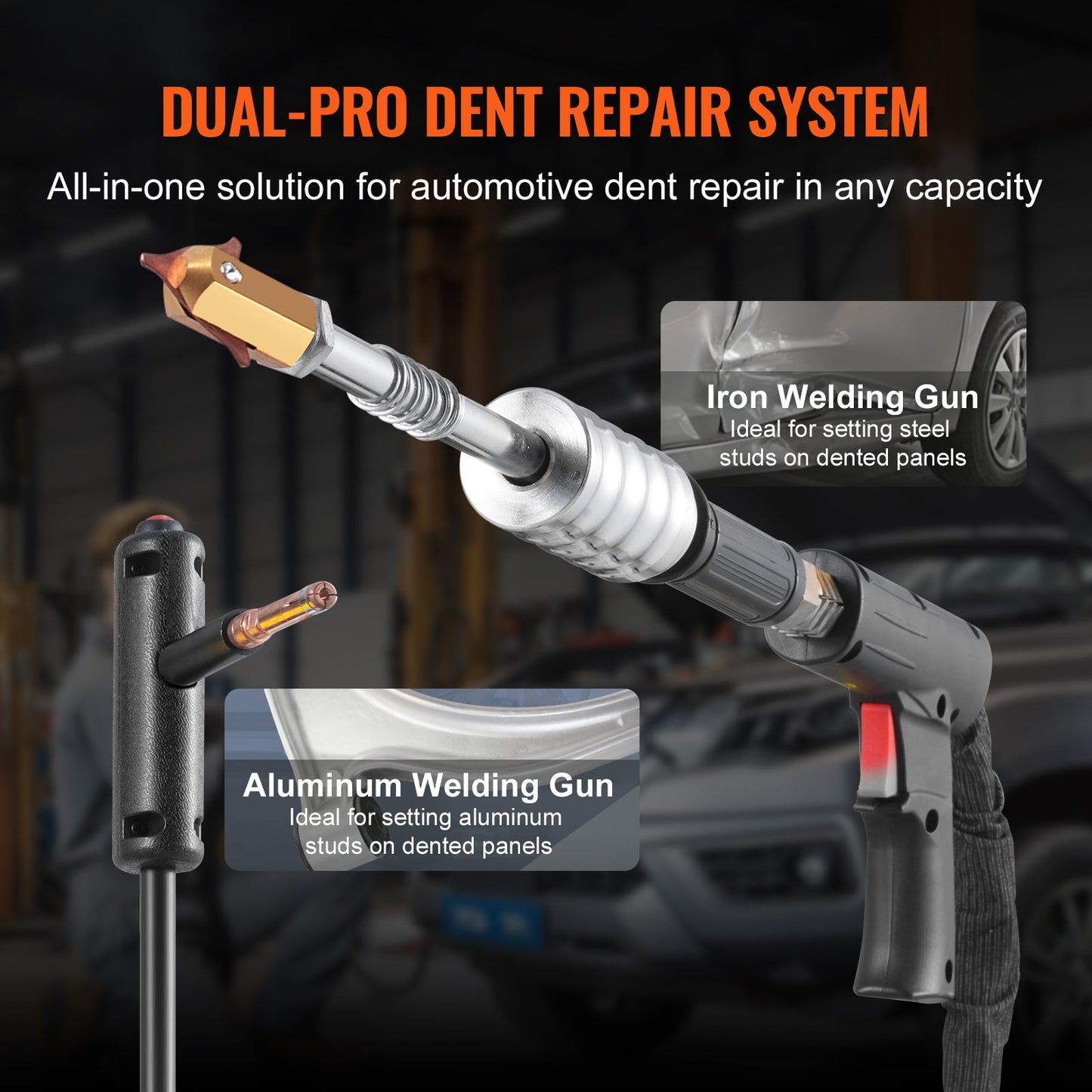 Dual Pro Stud Welder, professionelles 5-kW-Schweißgerät für Stahl- und Aluminiumplatten