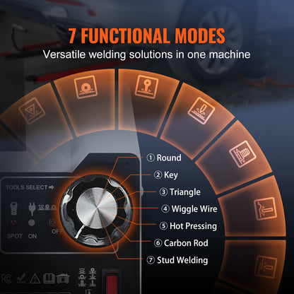 Stud Welder Dent Repair Kit Auto/Manual Spot Weld Dent Puller 7 Modes