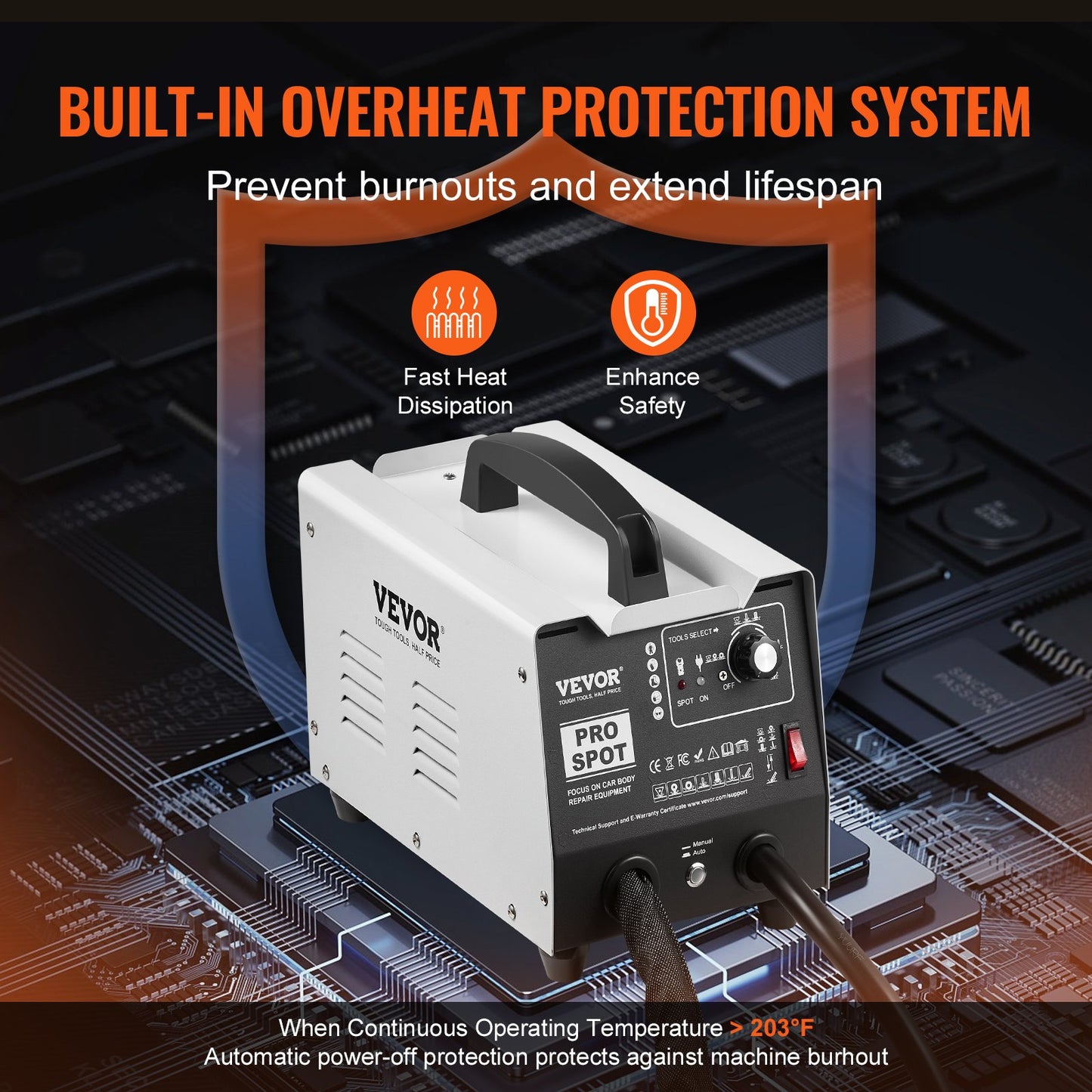 Stud Welder Dent Repair Kit Auto/Manual Spot Weld Dent Puller 7 Modes