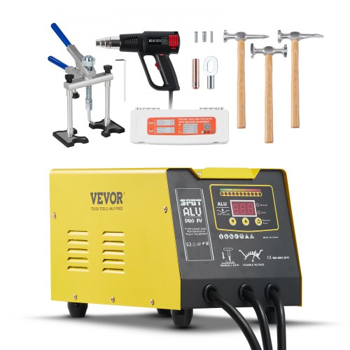 Spot Welder Dent Puller, 300W Stud Welder Dent Repair Kit with Heat Gun, Auto/Manual Welding Mode, 110V Auto Body Spot Welding Dent Repair Machine for Aluminum Car Body Panels Repair