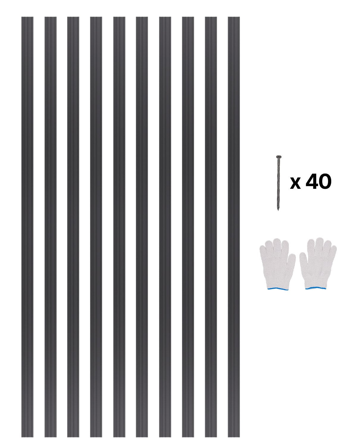 Metall-Landschaftseinfassung, 10er-Pack, 152,4 cm, rostbeständig, biegsam, für Garten und Hof