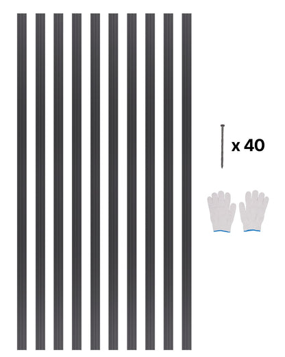 Metall-Landschaftseinfassung, 10er-Pack, 152,4 cm, rostbeständig, biegsam, für Garten und Hof