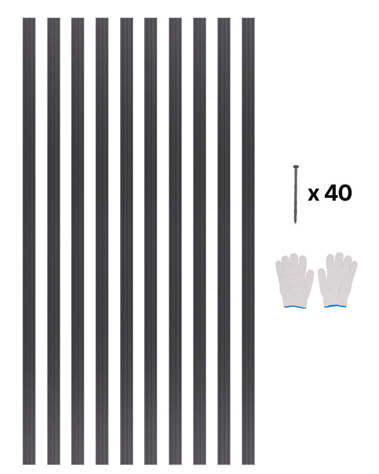 Metall landskapskant 10pack 60in rostbeständig böjbar för trädgårdsträdgård