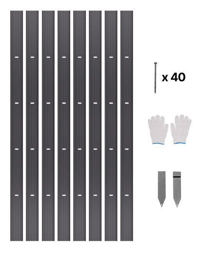 Metall-Landschaftseinfassung, 8er-Pack, 183 cm, rostbeständig, biegbar, für Garten und Hof