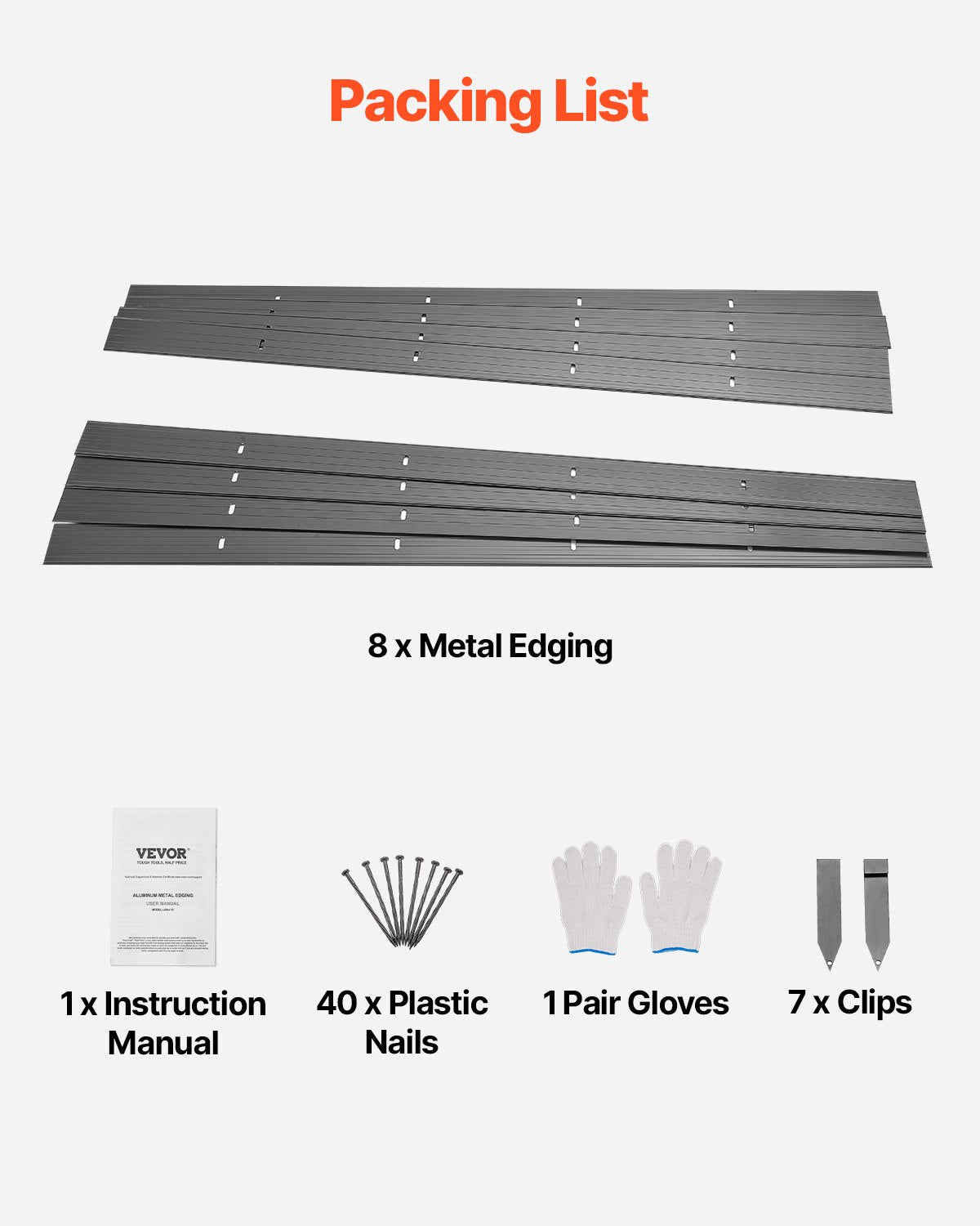 Metal Landscape Edging, 8 Packs 72 in Rust-Resistant Aluminum Alloy Landscape Edging, Bendable Garden Edging Border, Heavy Duty Lawn Edging Fence for Flower Bed Yard Pathway