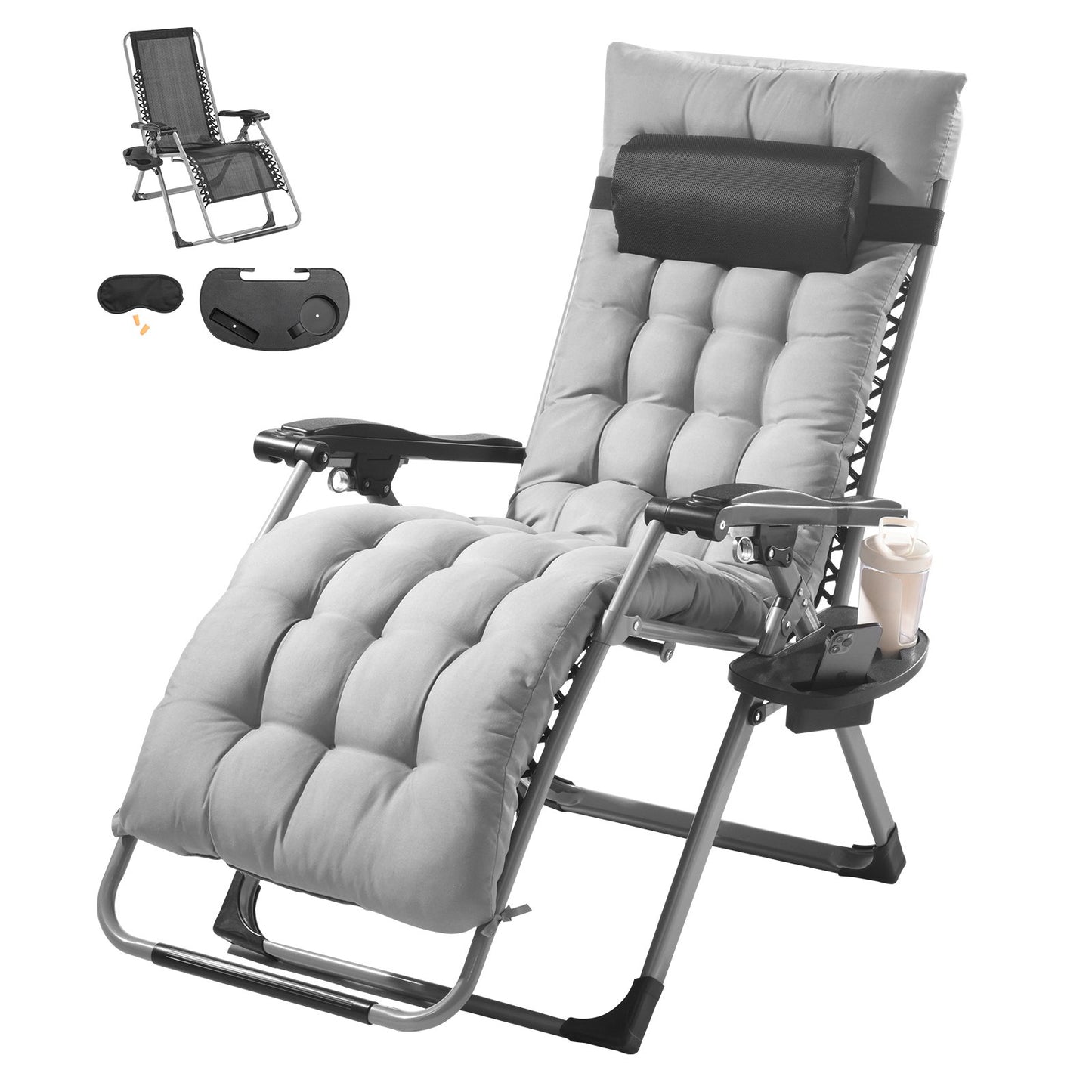 Zero Gravity Chair 26" Zero Gravity Recliner Lounge Chair Indoor and Outdoor