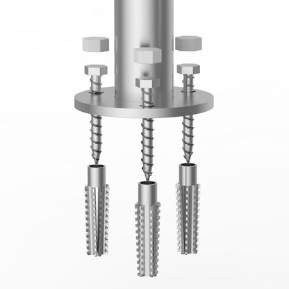 Pool Handledare 36 x 13 tum aluminium med bottenplatta för inomhus/utomhus