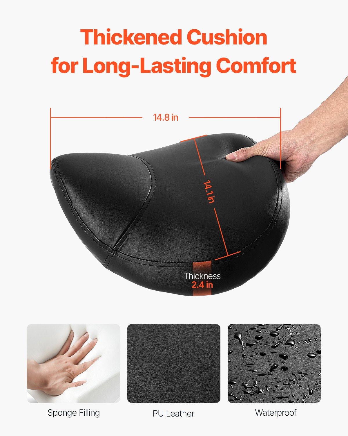 Sattelhocker Drehhocker mit Rollen PU-Leder höhenverstellbar Schwarz