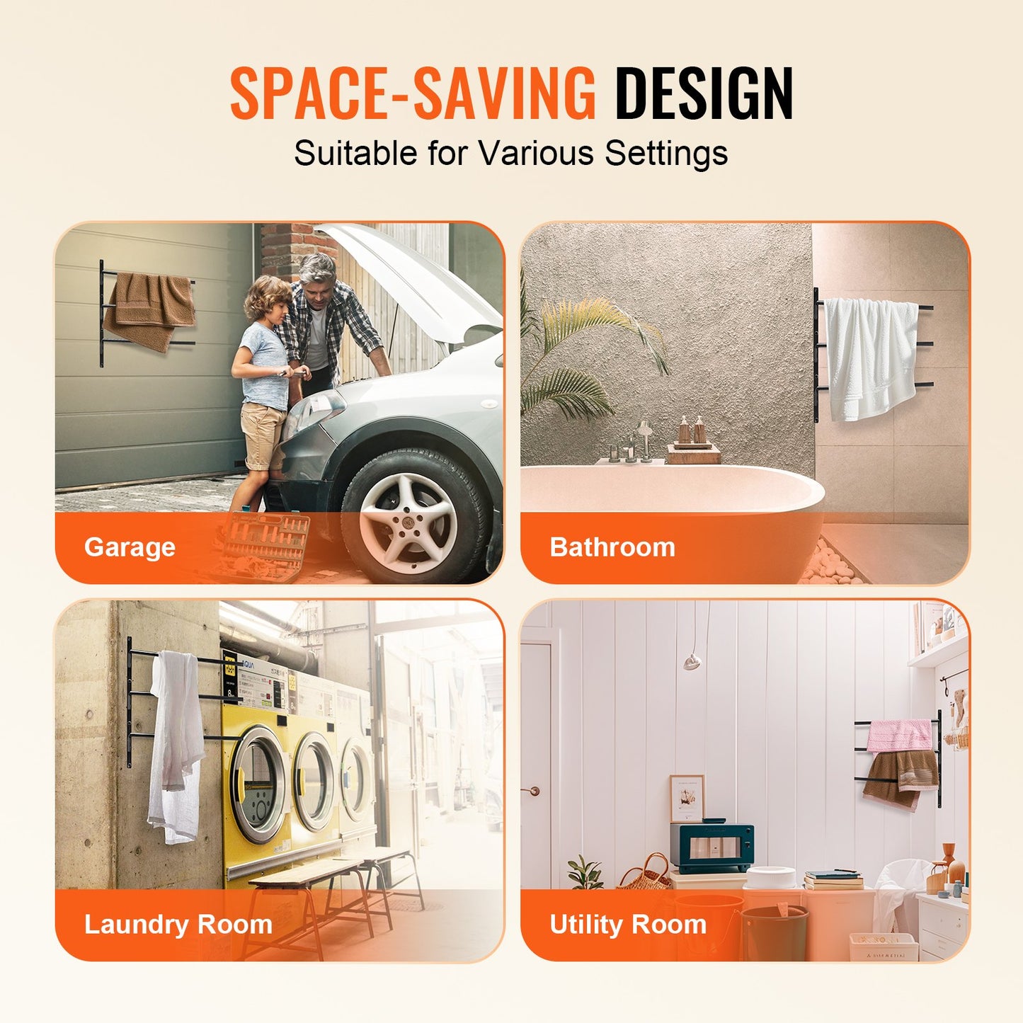 Wall-mounted three-tier saddle holder Swing out saddle pad holder