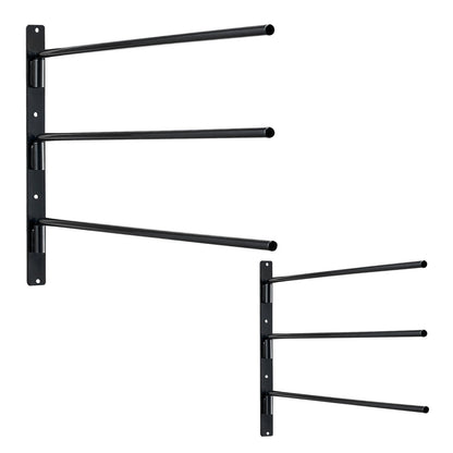 Wall-mounted three-tier saddle holder Swing out saddle pad holder