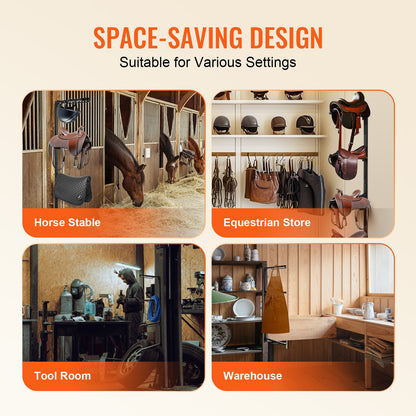 Wall Mounted Saddle Holder Four Levels Western &amp; English Horse Saddle Holder