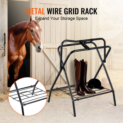 Foldable Saddle Rack 2-pack Freestanding Horse Saddle Rack 132 lbs