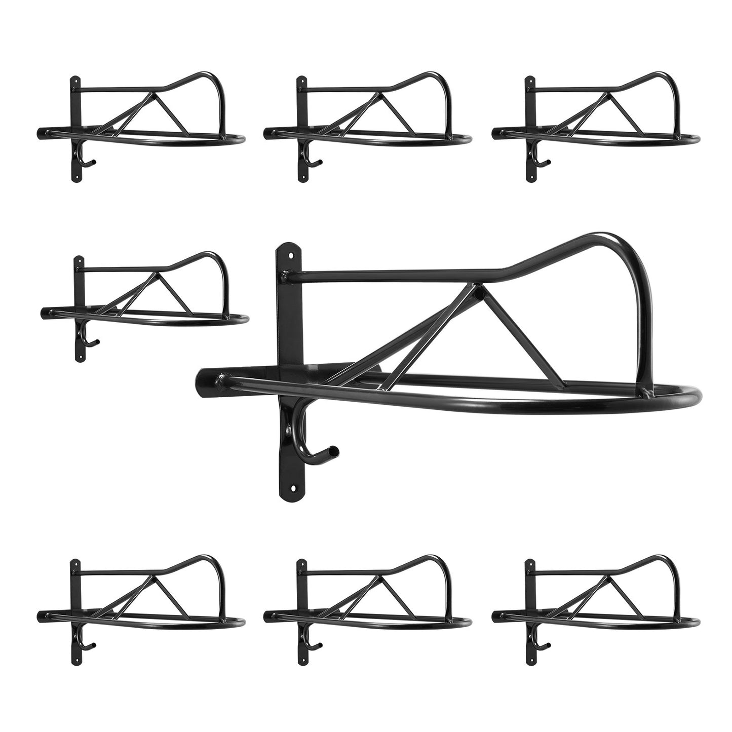 Wall Mounted Saddle Holder with Pad Bar 8-pack Horse Saddle Holder