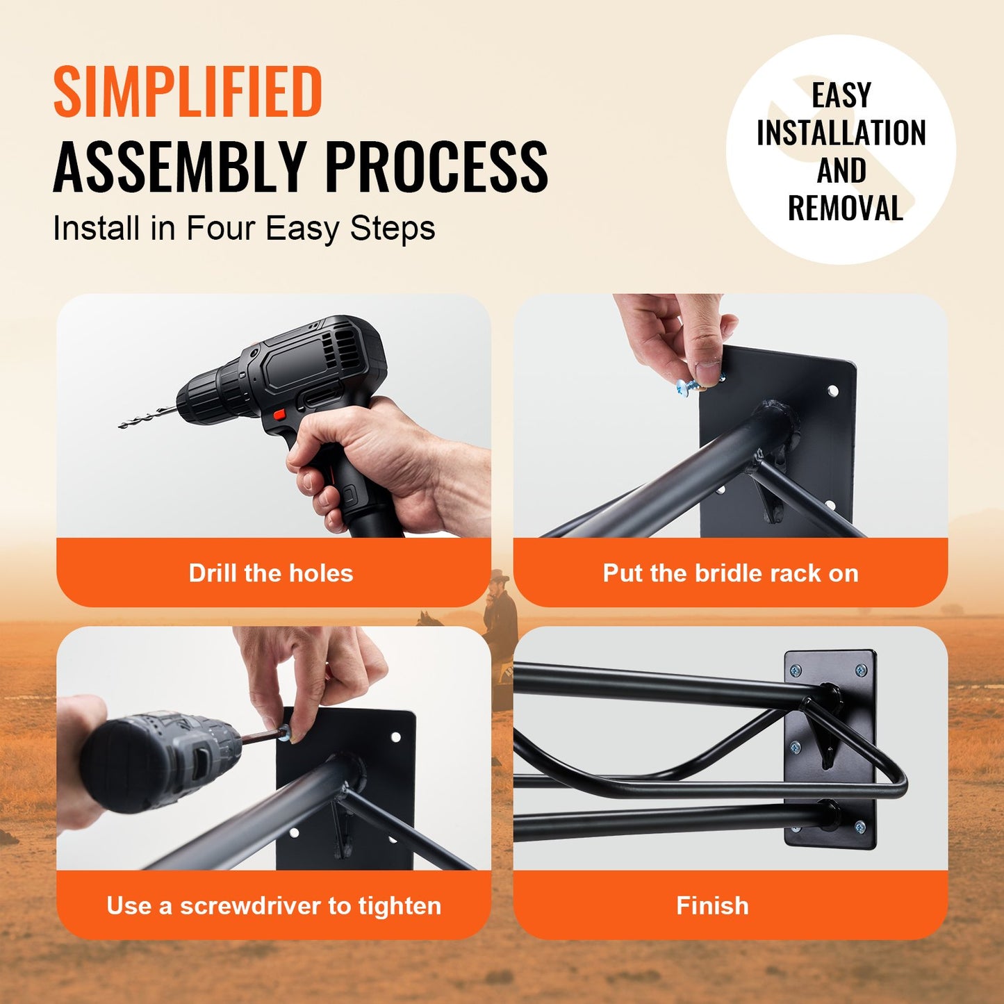 Saddle Rack with Pad Bar, 23.8 x 12.6 x 10.2 in, 2 Packs Wall Mounted Saddle Stand, Heavy-Duty Steel Saddle Holder, Western & English Saddle Rack for Horse Stall, Barn, Trailer, Tack Room