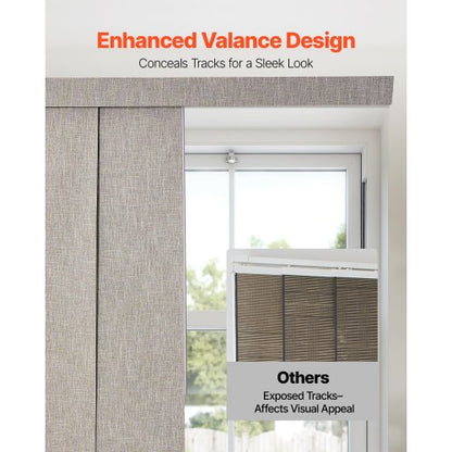 Flächenvorhang Rollo Rollo Rolloschienen 116cm bis 218cm B ablängbar braun