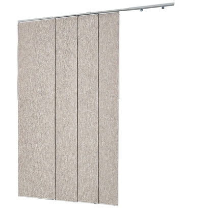 Panel Track Blinds, Extendable Track from 45.8 in to 86 in W, Trimmable Panel Curtains Up to 96 in H, Vertical Blackout Panel Blinds for Sliding Doors, Patio Doors, Room Divider, Windows, Brown