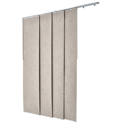 Panel Track Blinds, Extendable Track from 45.8 in to 86 in W, Trimmable Panel Curtains Up to 96 in H, Vertical Blackout Panel Blinds for Sliding Doors, Patio Doors, Room Divider, Windows, Brown