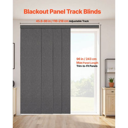 Flächenvorhang Rollo Rollo Rolloschienen 116cm bis 218cm B ablängbar Dunkelgrau