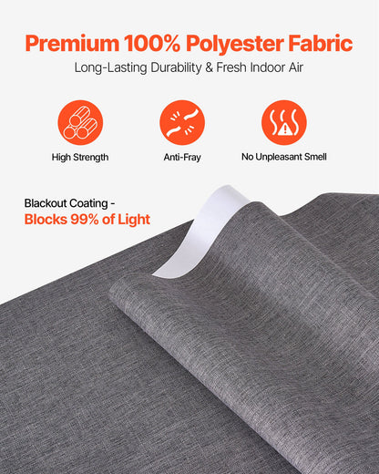 Panel Track Blinds, Extendable Track from 45.8 in to 86 in W, Trimmable Panel Curtains Up to 96 in H, Vertical Blackout Panel Blinds for Sliding Doors, Patio Doors, Room Divider, Dark Gray