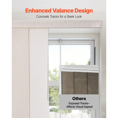 Panelskena Persienner Utdragbara Skenor 116 till 218 cm B Kan Kantklippas Ljusbrun