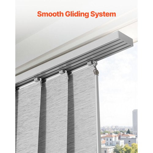 Panelskena Persienner Utdragbara Skenor 116 cm till 218 cm B Kan Kantklippas Grå