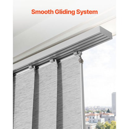 Panelskena Persienner Utdragbara Skenor 116 cm till 218 cm B Kan Kantklippas Grå