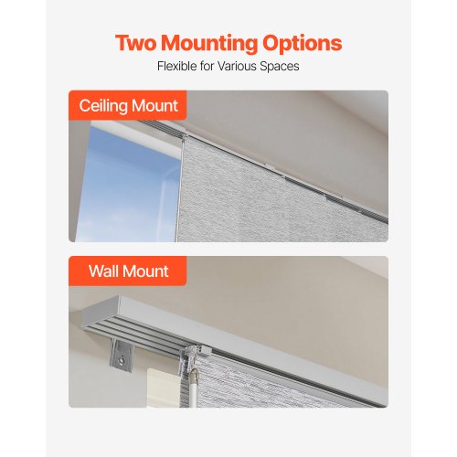 Panelskena Persienner Utdragbara Skenor 116 cm till 218 cm B Kan Kantklippas Grå