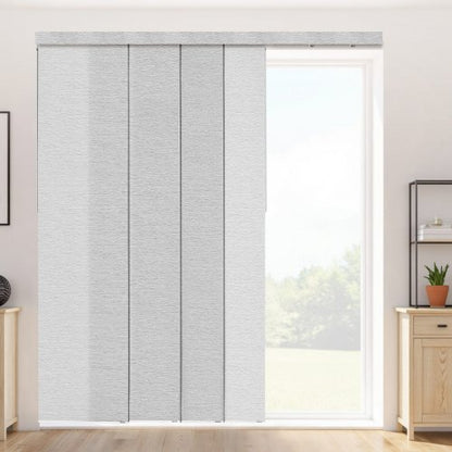 Panel Track Blinds, Extendable Track from 45.8 in to 86 in W, Trimmable Panel Curtains Up to 96 in H, Adjustable Vertical Panel Blinds for Sliding Doors, Patio Doors, Room Divider, Window, Gray