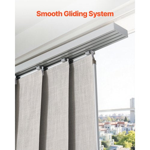 Panelskena Persienner Utdragbara Skenor 116 till 218 cm B Kan Kantklippas Ljusgrå
