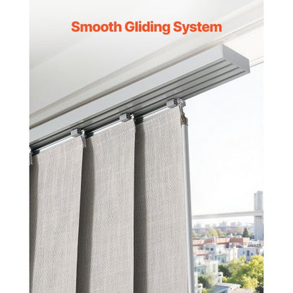 Panelskena Persienner Utdragbara Skenor 116 till 218 cm B Kan Kantklippas Ljusgrå
