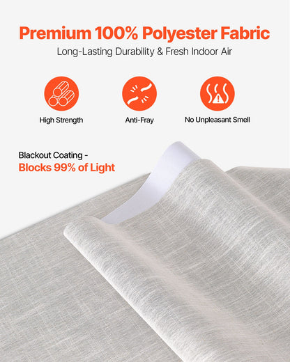 Panel Track Blinds, Extendable Track from 45.8 in to 86 in W, Trimmable Panel Curtains Up to 96 in H, Vertical Blackout Panel Blinds for Sliding Doors, Patio Doors, Room Divider, Light Gray