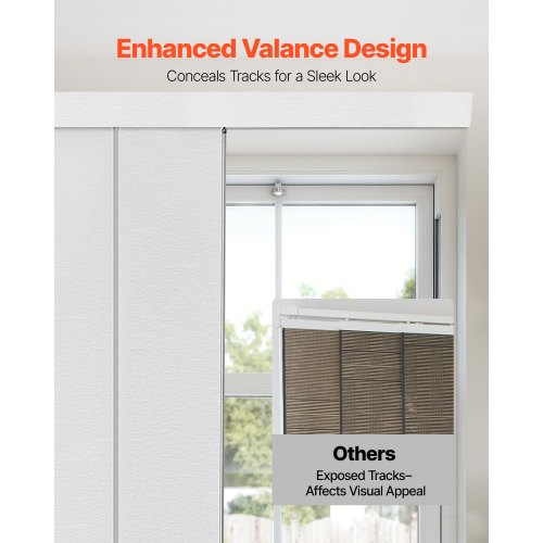 Panelskena Persienner Utdragbara Skenor 116 cm till 218 cm B Kan Kantklippas Vit