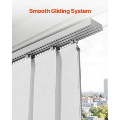 Panelskena Persienner Utdragbara Skenor 116 cm till 218 cm B Kan Kantklippas Vit