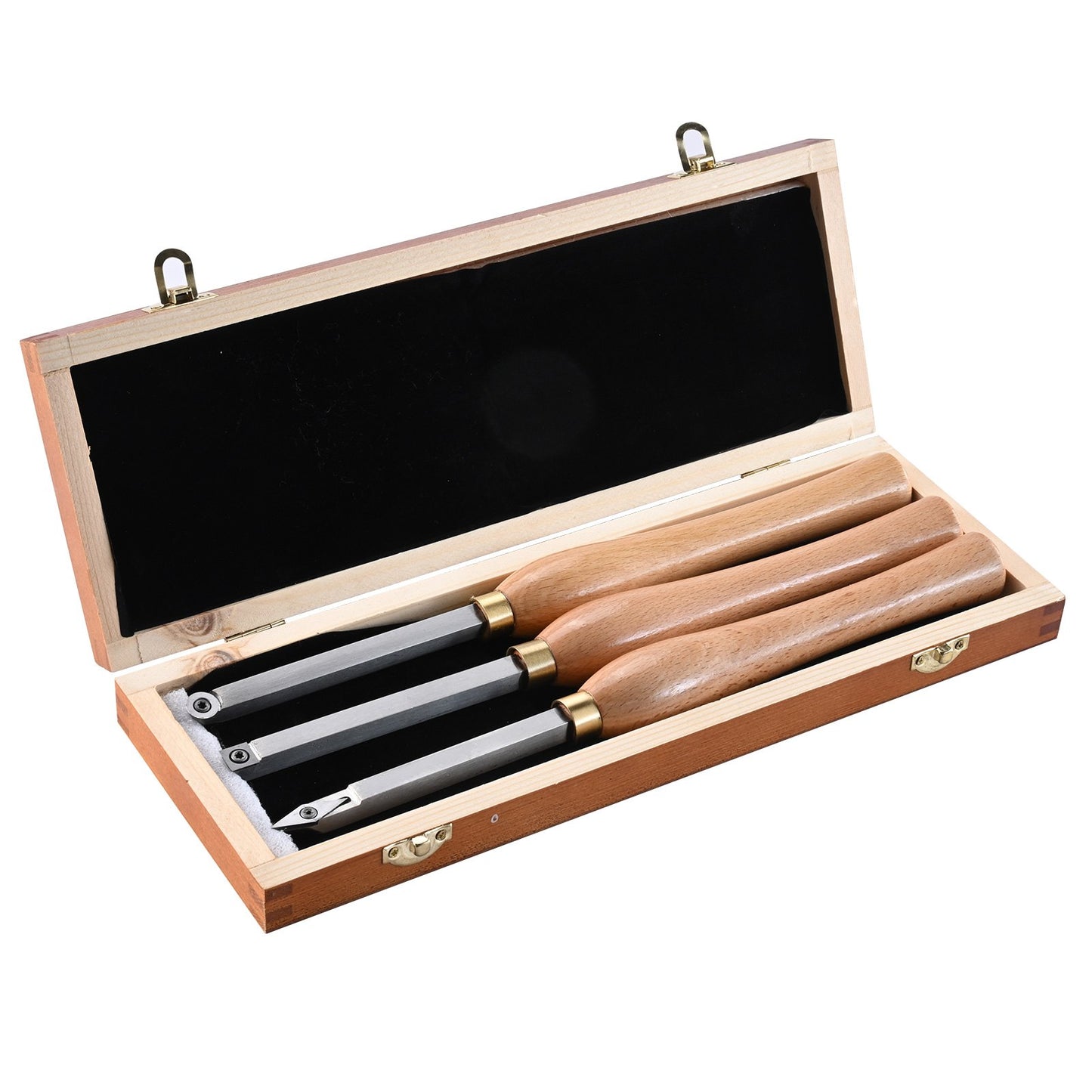 Svarv Mejsel Set 3ST Träbearbetning Svarvverktyg Hårdmetall Verktygslåda