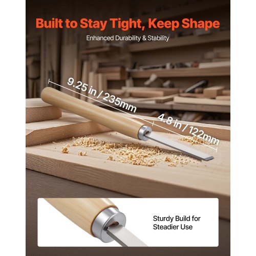 8-PIECE WOODWORKING CHISEL SET WOODWORKING TOOLS STEEL DISC GEAR FINISH