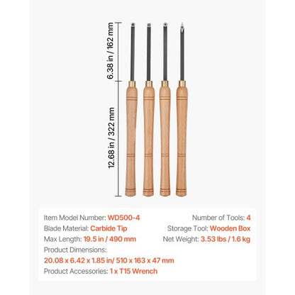 4-PIECE WOOD GEAR SET HSS GEAR SET STORAGE AND CUTTING CABINET