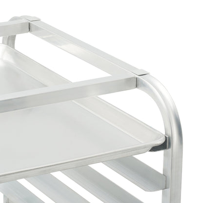 Brötchenblechregal, 20-stöckiges gewerbliches Bäckereiregal mit Bremsrollen, Aluminium-Aufbewahrungswagen für halbe und ganze Bleche, Speed Rack für Küche und Haushalt, Brotbackzubehör, 26"L x 20,4"B x 70"H