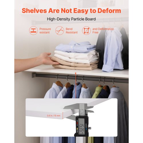 Melaminhyllor, 2 stycken, Träskåphyllor, Tillskurna i Storlek för Garderobssystem, Ersättningsskåphylla, Mångsidig Garderobsskiva för Garderober, Skåp eller andra specialanpassade hyllbehov |  EU