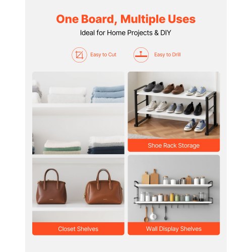 Melaminhyllor, 2 stycken, Träskåphyllor, Tillskurna i Storlek för Garderobssystem, Ersättningsskåphylla, Mångsidig Garderobsskiva för Garderober, Skåp eller andra specialanpassade hyllbehov |  EU