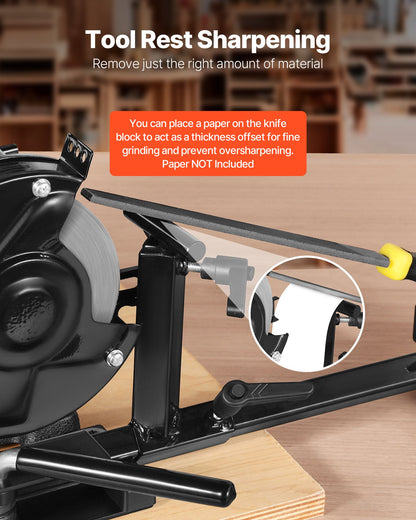 Pro Grind Sharpening System, Multi-Grind Sharpening Jig for 6" & 8" Bench Grinder - with Platform Jig, Tool Rest Bar, Setup Block, Miter Slide, Micro Bevel Block, for Chisels Woodturning Tools