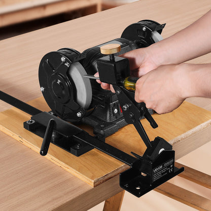 Pro Grind Sharpening System, Multi-Grind Sharpening Jig for 6" & 8" Bench Grinder - with Platform Jig, Tool Rest Bar, Setup Block, Miter Slide, Micro Bevel Block, for Chisels Woodturning Tools