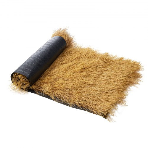 Artificial Thatch Grass Roof, 1.6 x 19.7 ft Tiki Bar Hut Thatch Roofing Roll, Waterproof & Fire-Resistant, Palapa Tiki Roof Mat for Patio Pool Beach Tropical Hawaiian Party Décor