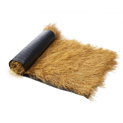 Artificial Thatch Grass Roof, 1.6 x 19.7 ft Tiki Bar Hut Thatch Roofing Roll, Waterproof & Fire-Resistant, Palapa Tiki Roof Mat for Patio Pool Beach Tropical Hawaiian Party Décor