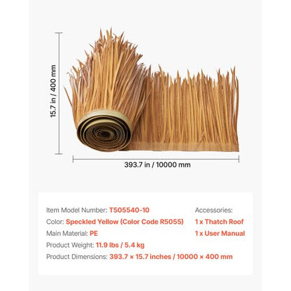 1,3x32,8ft Künstliche Strohdach mexikanischen Tiki Hütte Gras Rock Dach