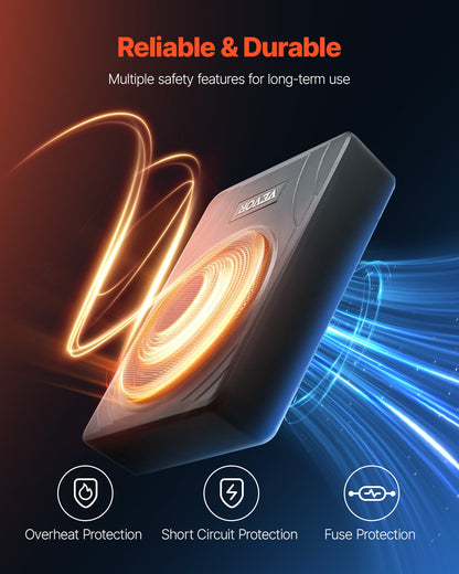 8" 300W under säte bil subwoofer Slimdriven bil/lastbil subwoofer system