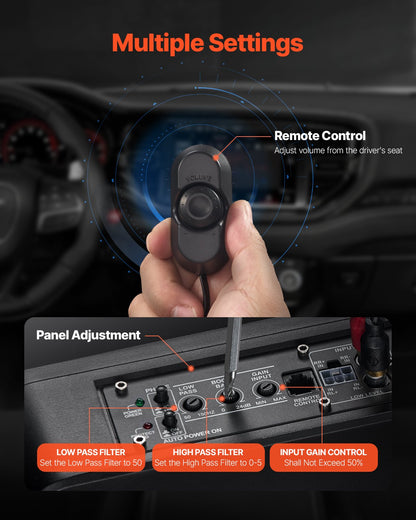 8" 240W under seat car subwoofer Slim powered car/truck subwoofer system