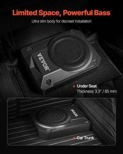 10" 400W Auto-Subwoofer unter dem Sitz Schlankes Subwoofersystem für Auto/LKW