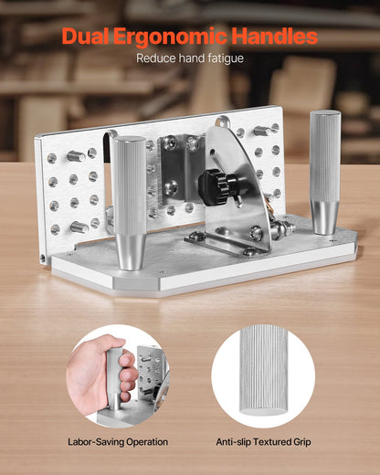 Belt Grinder Knife Jig, 85° - 115° Adjustable Belt Sander Knife Sharpening Jig with Dual Handles, 7.68" Long Sharpener Locator Compatible with Bench Grinders, Sharpening Machines